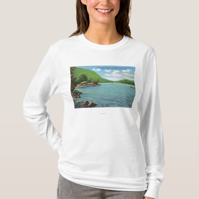 T-shirt Entrée de Huletts vers des étroits, l'île Cook (Devant)