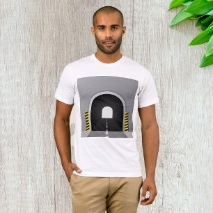 T-shirt Entrée de tunnel routier avec bandes de danger