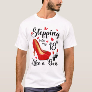 T-shirt Entrée En Mon 18E Anniversaire Comme Un Patron 18