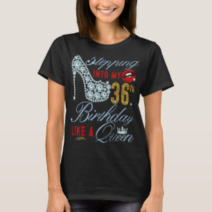 T-shirt Entrée En Mon 36E Anniversaire Comme Une Reine 36 