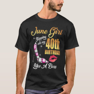 T-shirt Entrée En Mon 40E Anniversaire Comme Un Patron Pou
