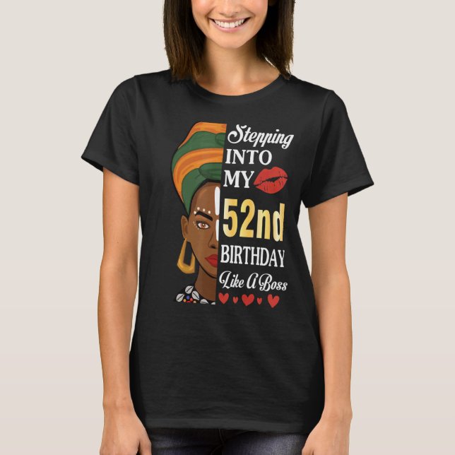 T-shirt Entrée En Mon 52E Anniversaire Comme Un Patron 52  (Devant)