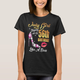 T-shirt Entrée En Mon 56E Anniversaire Comme Un Patron Pou