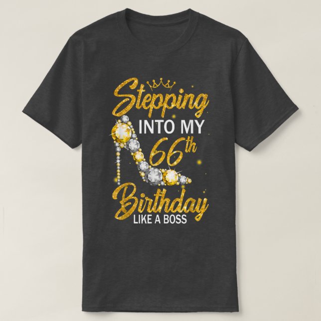 T-shirt Entrée En Mon 66E Anniversaire Comme Un Diamant Bo (Design devant)