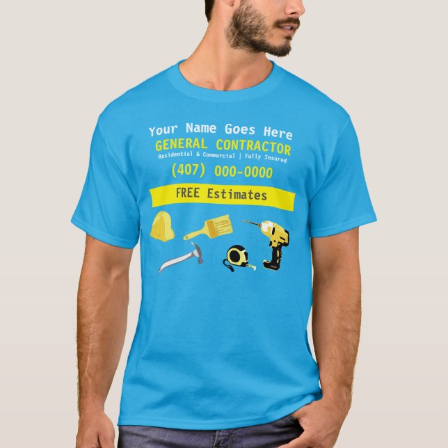 T-shirt Entrepreneur général HandyMan Faire tout Modèle (Devant)