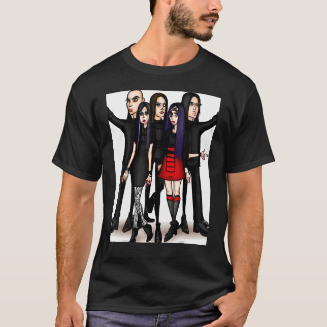 T-shirt Entreprise Goth Goth Clique Friends (Devant)