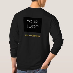 T-shirt Entreprise personnalisable Ajouter Logo Noir moder