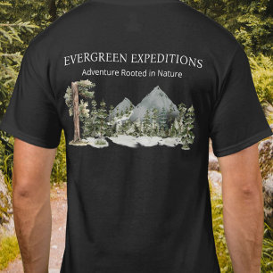 T-shirt Entreprise Personnalisée Forêt Verte Aquarelle