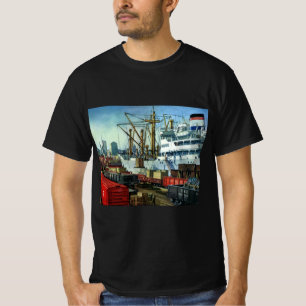 T-shirt Entreprise vintage, Transport de fret à quai