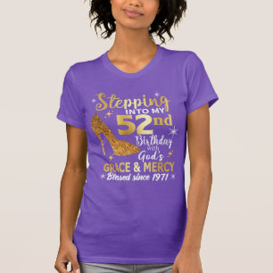 T-shirt Entrer dans ma 52ème année avec la grâce de Dieu