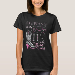 T-shirt Entrer dans mon 11e anniversaire avec mes bottes a