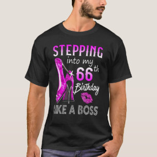 T-shirt Entrer dans mon 66e anniversaire comme un patron h
