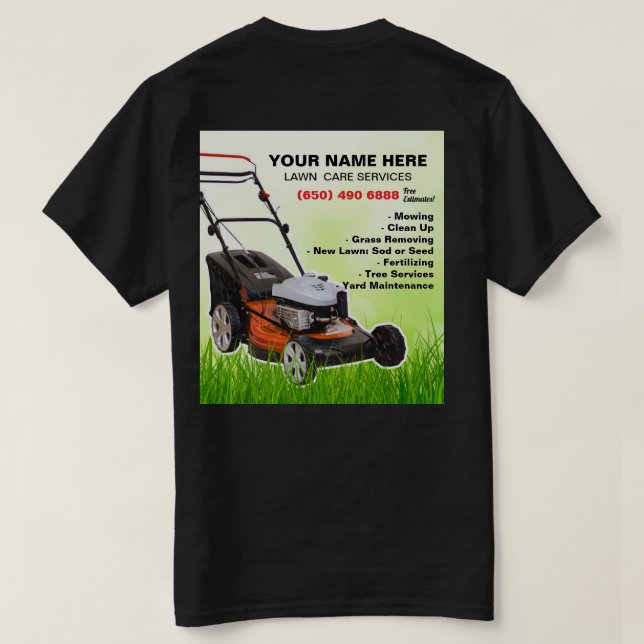 T-shirt Entretien de la pelouse Aménagement de l'arbre de  (Design dos)