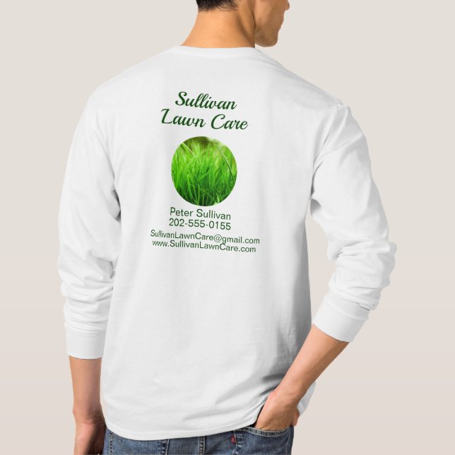 T-shirt Entretien de la pelouse Entreprise de moulage de l (Dos)