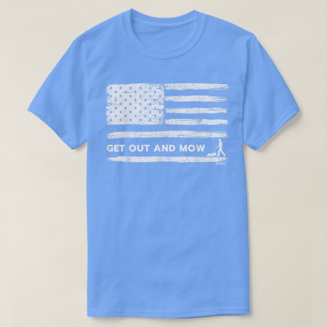 T-shirt Entretien De La Pelouse, Herbe, Puissance, Sortir  (Design devant)