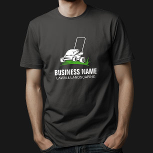 T-shirt Entretien de pelouse et aménagement paysager noir 