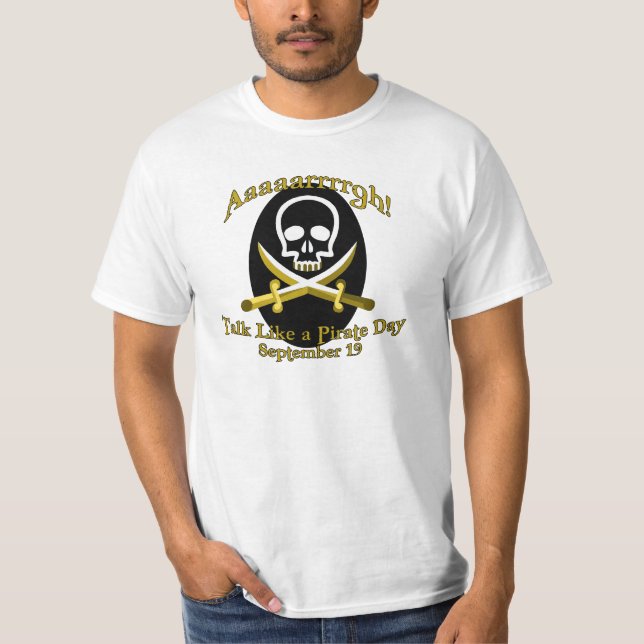 T-shirt Entretien d'épée de crâne comme un jour de pirate (Devant)