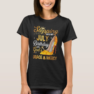 T-shirt Entrez dans mon anniversaire de juillet avec grâce