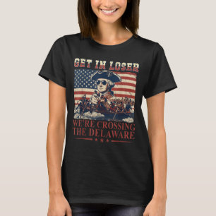 T-shirt Entrez En Traversant Le Delaware 4 Juillet Vintage