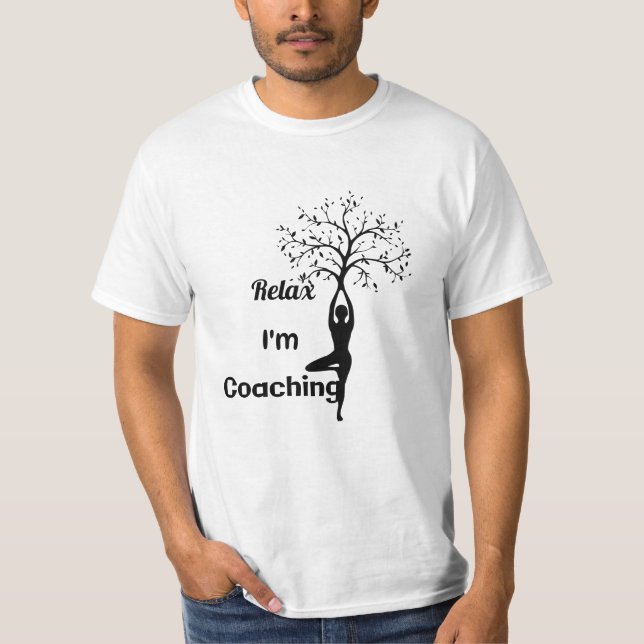 T - SHIRT Entspannen Ich bin Gecoacht Yoga, Gesche (Vorderseite)
