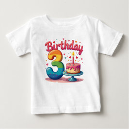 T - Shirt-Entwürfe für einen Drei-Jahre-Geburtstag Baby T-shirt
