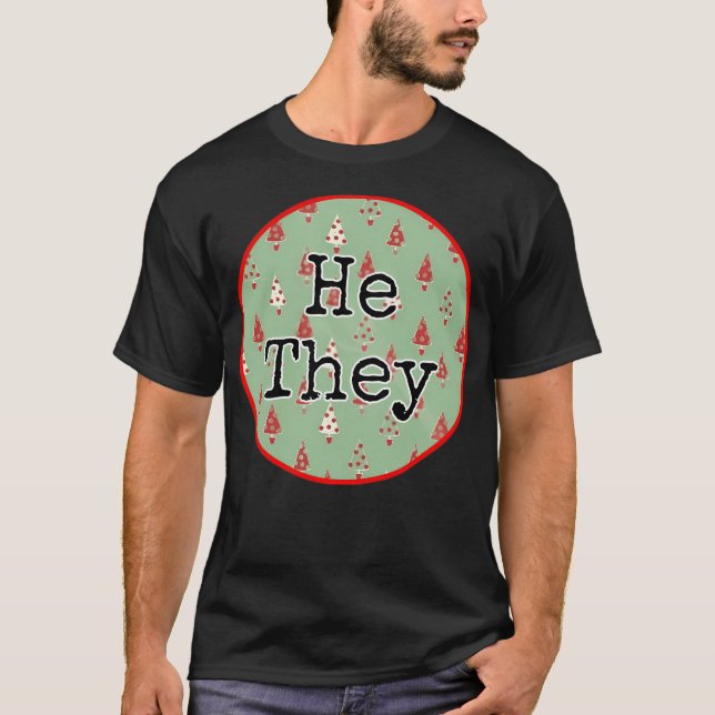 T-shirt Enveloppe Cadeau Inspiré Prononononounes Lui Ils (Devant)