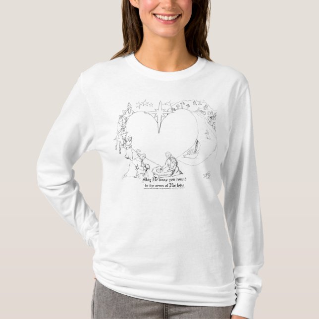 T-shirt Enveloppé dans les bras de son amour (Devant)