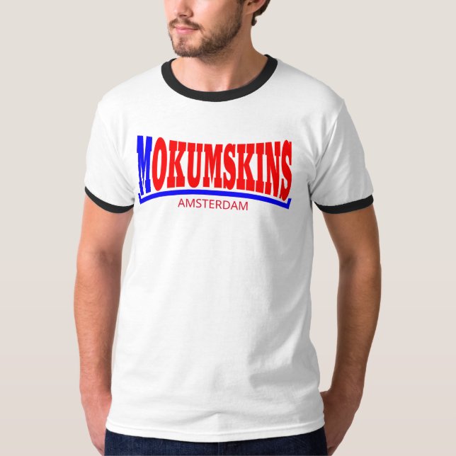 T-shirt Enveloppes de moku rouge bleu (Devant)