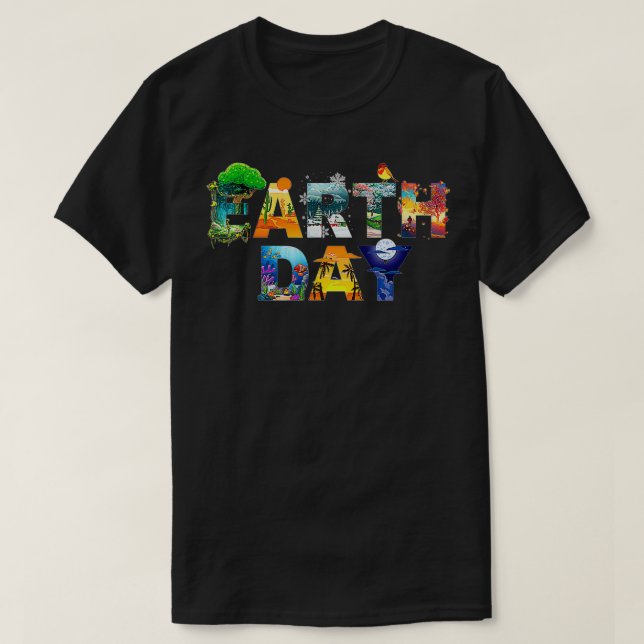 T-shirt Environnement de protection des jours des terres S (Design devant)
