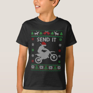 T-shirt Envoyer Idée Vélo Riding Père Noël Motocross Ugly 