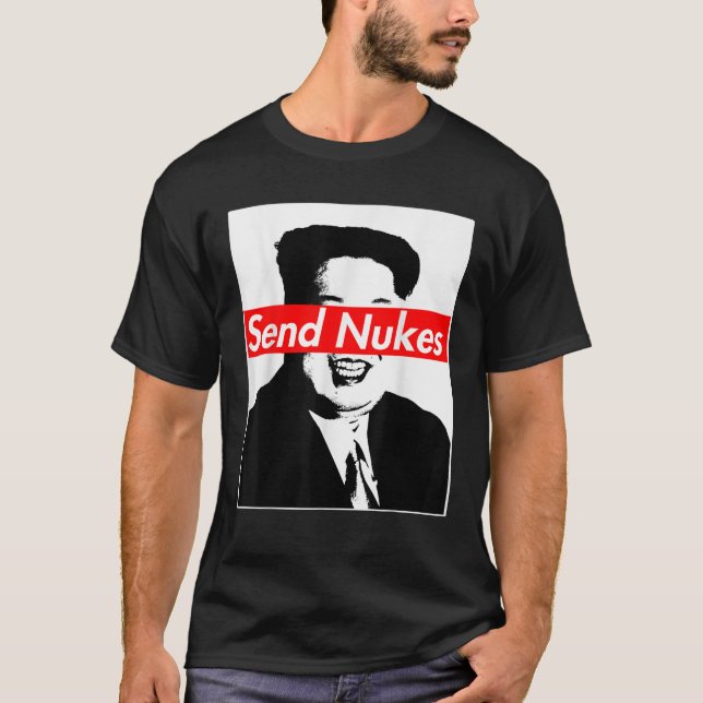 T-shirt Envoyer Nuages Rocket Man Kim Jong Un Corée Du Nor (Devant)