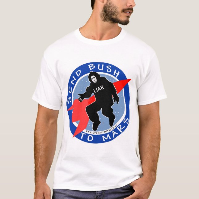 T-shirt Envoyez Bush à Mars (Devant)