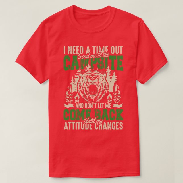 T-shirt Envoyez-moi à Camping aventure aventure cadeau (Design devant)
