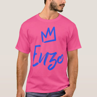 T-shirt Enzo le Roi Bleu Couronne & Nom pour les hommes ap