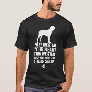 T-shirt Épagneul breton vole votre cœur vole votre lit s