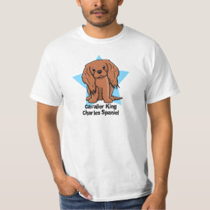 T-shirt Épagneul cavalier rouge du Roi Charles d'étoile