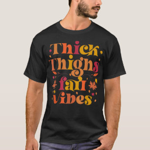 T-shirt Épais Cubes Automne Vibes Mignonnes Automne Automn