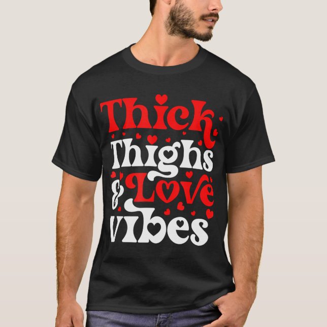 T-shirt Épais Cuirs Vibes D'Amour Saint-Valentin (Devant)