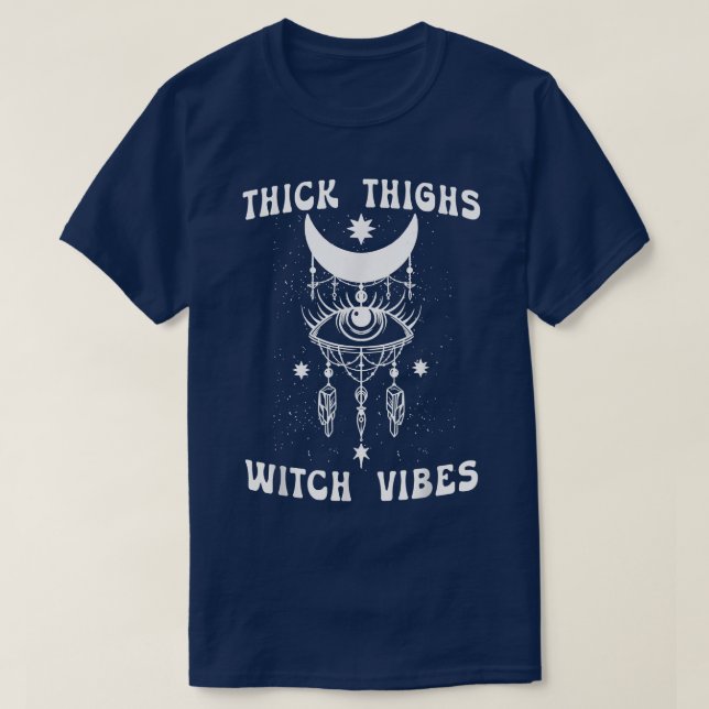 T-shirt Épais cuisses Vibes sorcière Halloween 579  (Design devant)