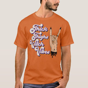 T-shirt Épais cuisses Vibes sorcières Éffrayant Halloween