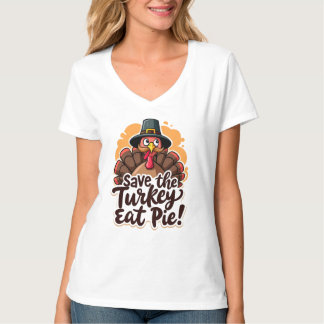 T-shirt Épargnez la dinde, mangez de la tarte !