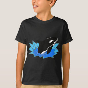 T-shirt Épaulard de bande dessinée/orque sautant hors de