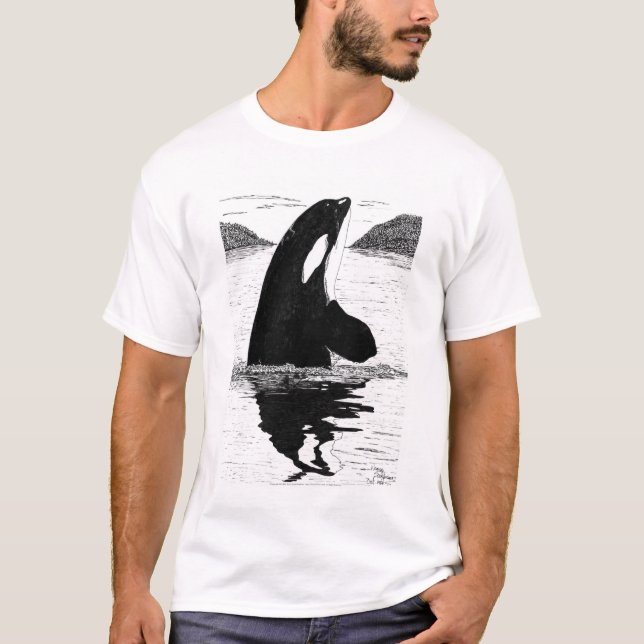 T-shirt Épaulard d'Espion-Houblonnage, à l'encre (Devant)