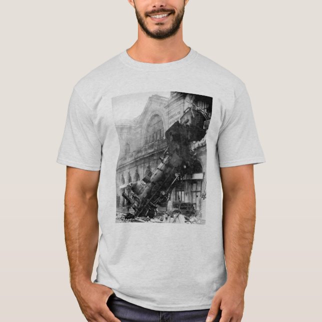 T-shirt Épave de train chez Montparnasse (1895) (Devant)