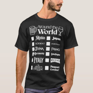 T-shirt Epcot Boire autour du monde Texte blanc Mexique Fi