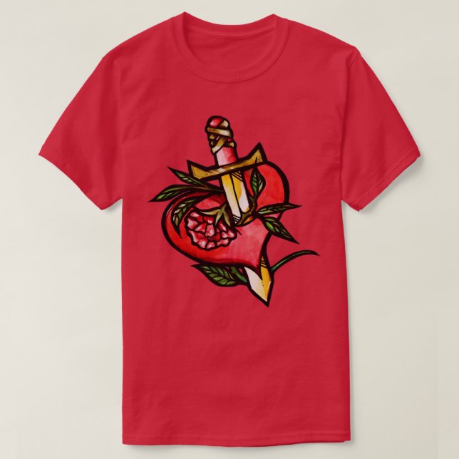 T-shirt Épée et coeur (Design devant)