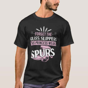 T-shirt Éperons Cool Princess Pantoufles de Verre Cowgirl