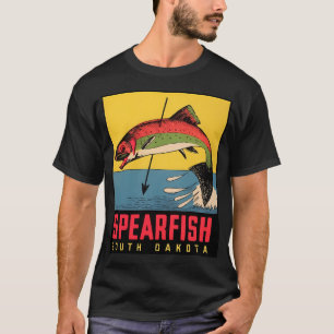 T-shirt Épervier du Dakota du Sud Décal Vintage voyage