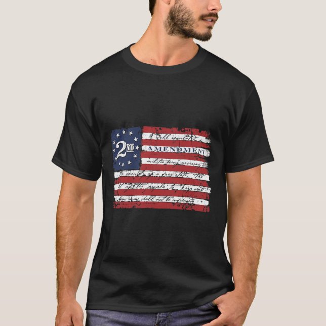 T-shirt Epic American Militia Gun Rights 2A 2e Amendement  (Devant)