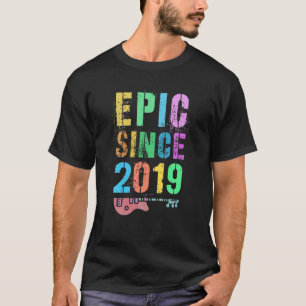 T-shirt EPIC Depuis 2019 Légendaire Rockstar 3E Anniversai